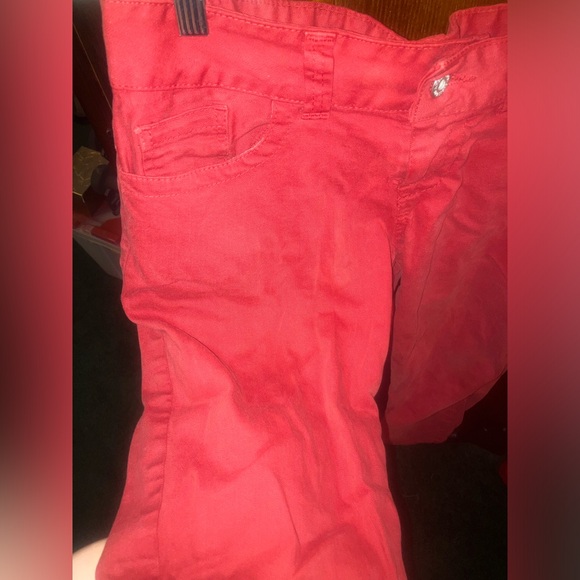 Guess Red Denim Low Rise Stretch Capris With Real Pockets size 28 - Picture 3 of 16